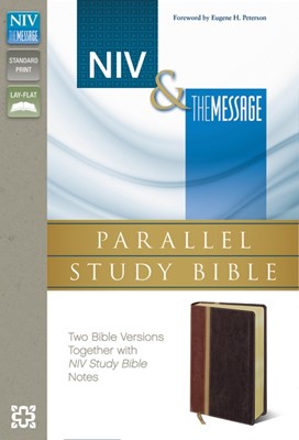 NIV/The Message Parallel Study Bible Caramel/Black Cherry Du (Flexiback)