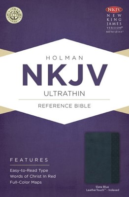 NKJV Ultrathin Reference Bible, Slate Blue, Indexed (Imitation Leather)