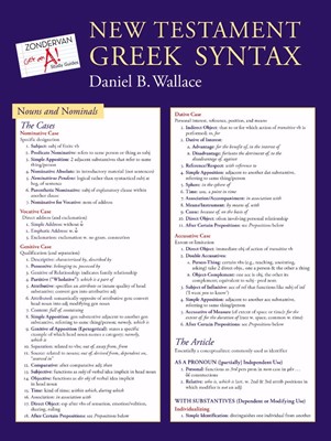 New Testament Greek Syntax Laminated Sheet (Other Book Format)