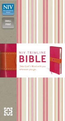 NIV Trimline Bright Pink/Orange Duo-Tone Bible (Flexiback)
