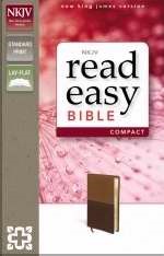 NKJV Readeasy Bible Compact, Tan (Leather-Look)