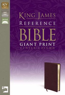 KJV Reference Bible Giant Print, Burgundy (Bonded Leather)
