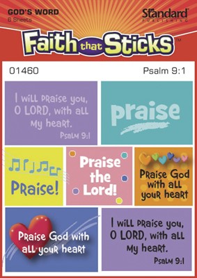 Psalm 9:1 - Faith That Sticks Stickers (Stickers)