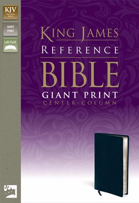 KJV Reference Bible Giant Print, Navy (Bonded Leather)
