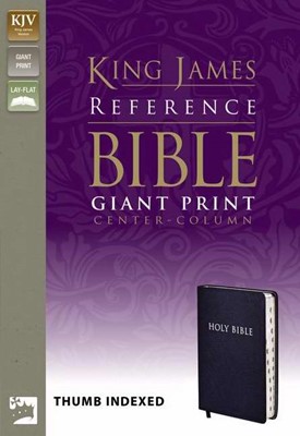 KJV Reference Bible Giant Print Indexed, Navy (Bonded Leather)
