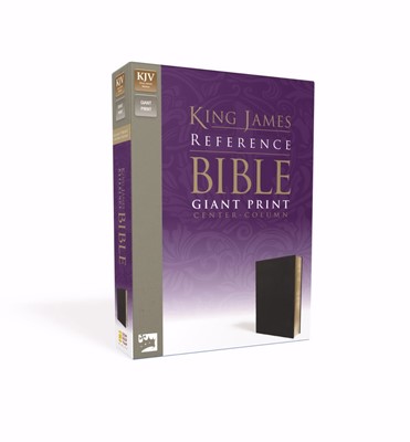 KJV Reference Bible Giant Print, Black (Leather-Look)