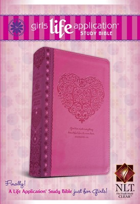 NLT Girls Life Application Study Bible Pink (Imitation Leather)