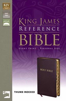 KJV Reference Bible, Giant Print Indexed, Burgundy (Bonded Leather)