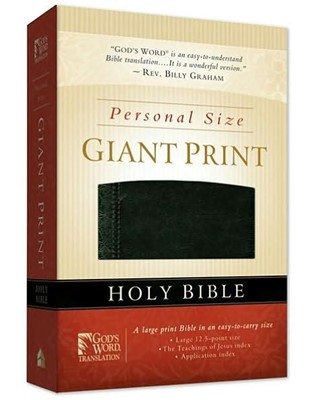 GW Personal Size Giant Print Bible Black Duravella (Leather Binding)