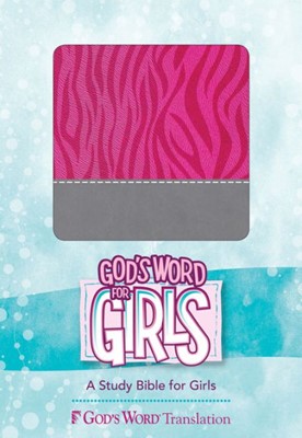 GW God's Word For Girls Pink/Silver, Zebra Print Design (Leather Binding)