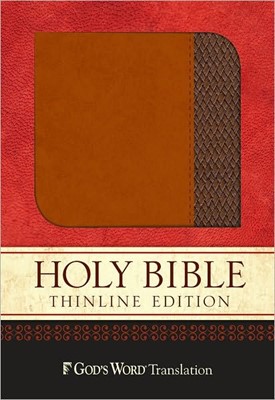GW Thinline Bible Saddle/Brown, Thatch Design Duravella (Leather Binding)