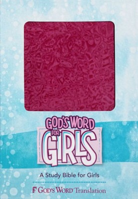GW God's Word For Girls Raspberry Swirl Duravella (Leather Binding)