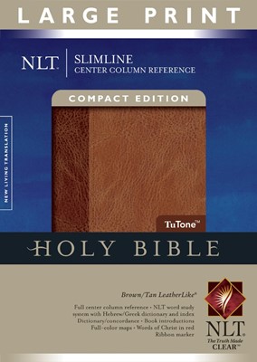 NLT Slimline Center Column Reference Bible, Compact Edition, (Imitation Leather)