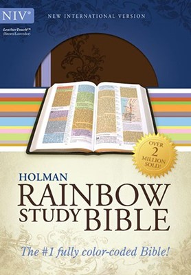 NIV Rainbow Study Bible, Imitation Leather, Brown/Lavender (Leather-Look)
