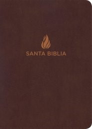 RVR 1960 Biblia Letra Grande Tamaño Manual marrón, piel fabr (Bonded Leather)