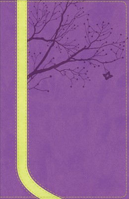 NKJV God Girl Bible, Pretty Purple/Neon Green, Tree Design D (Leather Binding)