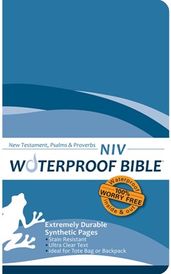 NIV Waterproof New Testament, Psalms & Proverbs Blue Wave