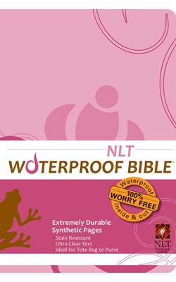 NLT Waterproof Bible Pink Brown