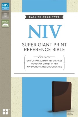 NIV Super Giant Print Reference Bible Chocolate Imitation Le (Flexiback)