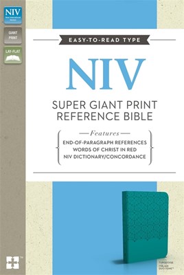 NIV Super Giant Print Reference Bible Turquoise Imitation Le (Flexiback)