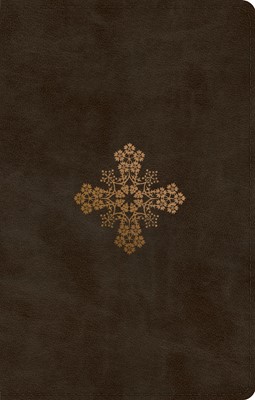 ESV Ultrathin Bible, Trutone, Olive, Floral Cross (Imitation Leather)