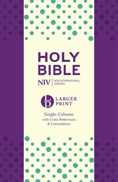 NIV Larger Print Compact Single Column Reference Purple (Imitation Leather)