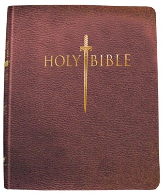 KJV Sword Study Bible, Giant Print Burgundy (Genuine Leather)