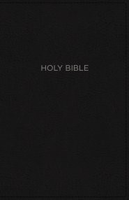 NKJV Thinline Bible, Black, Large Print, Red Letter Ed. (Imitation Leather)