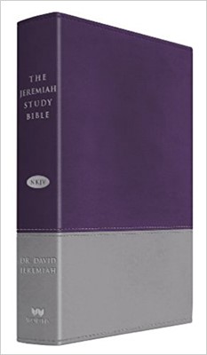 The NKJV Jeremiah Study Bible,  Gray/Purple Leatherluxe (Leather Binding)