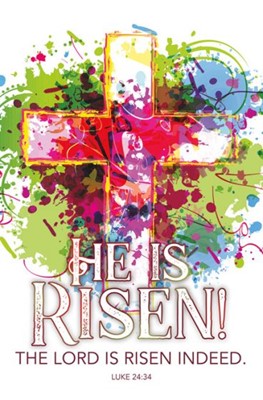 Lord is Risen Easter Bulletin (Pack of 100) (Bulletin)