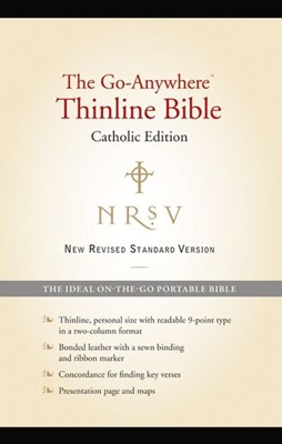 NRSV Go-Anywhere Thinline Bible Catholic Edition, Black (Bonded Leather)