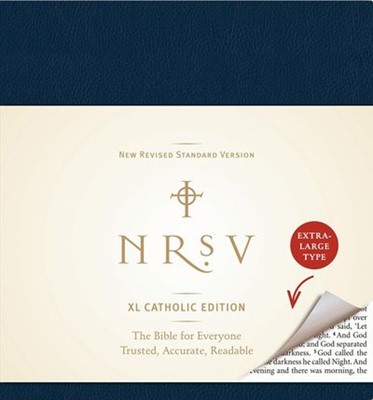 NRSV XLarge Catholic Edition Bible, Navy (Hard Cover)