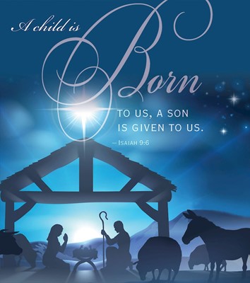 Born Nativity Christmas Bulletin, Large (pack of 50) (Bulletin)