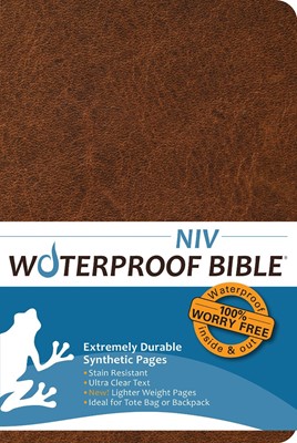 NIV Waterproof Bible, Brown (Paperback)