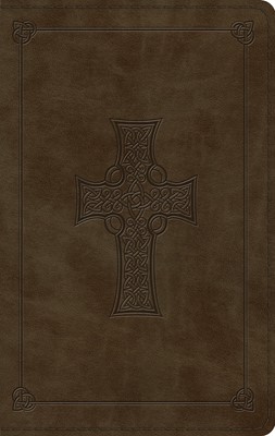 ESV Large Print Thinline Bible, TruTone, Olive, Celtic Cross (Imitation Leather)