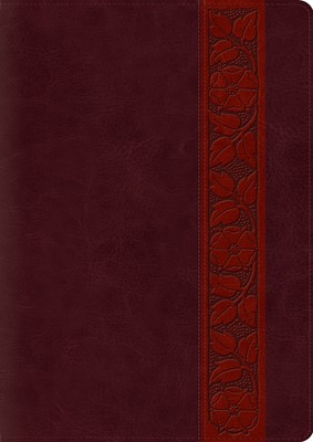 ESV Study Bible, Large Print, Mahogany, Trellis Design (Imitation Leather)