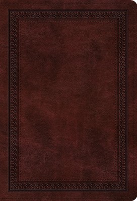 ESV Large Print Compact Bible, Mahogany, Border Design (Imitation Leather)