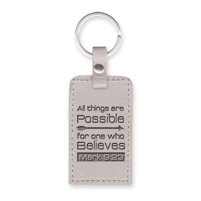 Leather Lux Keyring All Things are Possible (Keyring)
