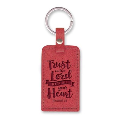 Leather Lux Keychain Trust in the Lord (Keyring)