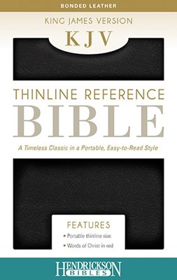 KJV Thinline Reference Bible, Black (Bonded Leather)