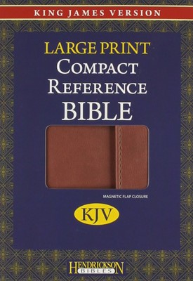 KJV Large Print Compact Reference Bible with Flap, Espresso (Flexisoft)