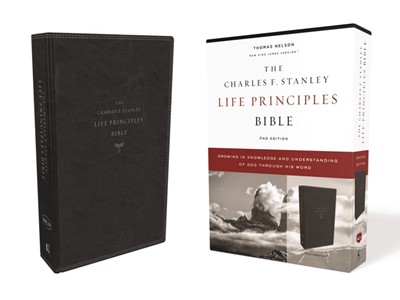 NKJV Charles Stanley Life Principles Bible, Black (Imitation Leather)