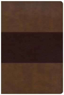 KJV Giant Print Reference Bible, Saddle Brown LeatherTouch, (Imitation Leather)