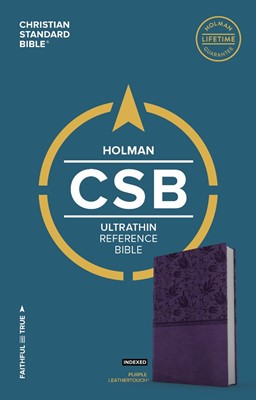 CSB Ultrathin Reference Bible, Purple Leathertouch, Indexed (Imitation Leather)