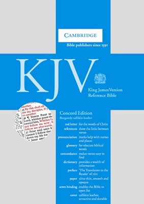 KJV Reference Bible with Concordance Burgundy (Leather Binding)