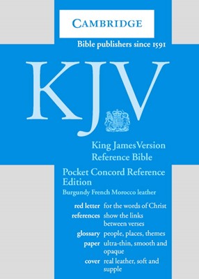 KJV Pocket Concordance Reference Bible Black (Leather Binding)