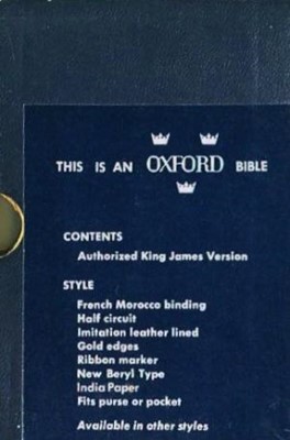 KJV Pocket Oxford Text Bible (Hard Cover)