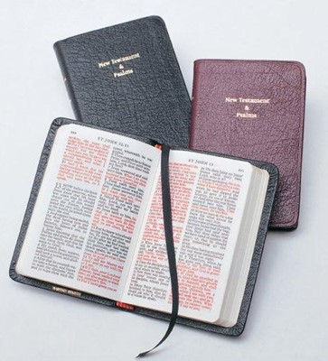 KJV Pocket New Testament and Psalms Black (Leather Binding)