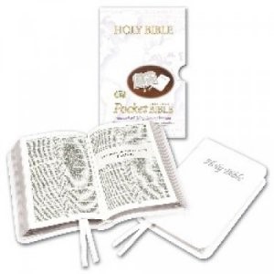 KJV Pocket Bible White (Leather Binding)
