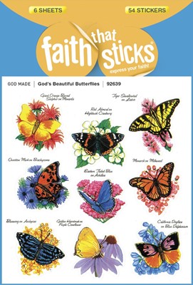 God's Beautiful Butterflies - Faith That Sticks Stickers (Stickers)